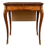 French, Louis XV, An ormolu-mounted bois satine and fruitwood marquetry Bureau de Dame