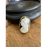 Roman, 3rd Century AD, A two-layered agate cameo of Minerva, in a modern 18K gold setting