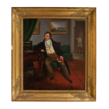Alexandre Francois Louis de Girardin (1767 - 1848), Self-portrait of the artist in his studio