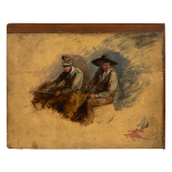 Circle of Sir David Wilkie RA (1785 - 1841), Two fishermen or rope-makers