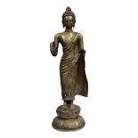 South Asian, 17th Century, Standing Buddha in a Teaching Position, Cast Metal