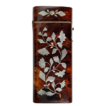 Late 19th Century, A mother-of-pearl inlaid cigar case