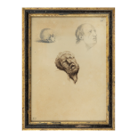 Auguste Edouart (1789 - 1861), A page of original studies from his treatise (pg. 63/96)