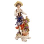 2 Grapepicking Porcelain Figurines