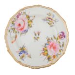 6 Plates and Square Dish with Floral Design