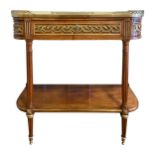 French, Louis XVI, Conrad Mauter, An ormolu and brass-mounted mahogany console desserte