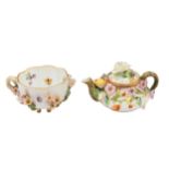 Spode style miniature floral teapot