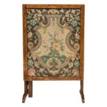 NO RESERVE: Mid-20th Century, A tapestry fire screen, that converts into a table