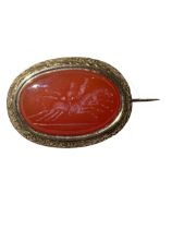 Late 18th/early 19th century, a carnelian intaglio depicting a match race