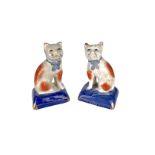 NO RESERVE: Late 19th/20th Century, A pair of Staffordshire pottery cats