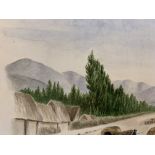 NO RESERVE: c. 1858, An early watercolour painting of Cuesta del Zapato, Chile