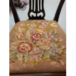 NO RESERVE: Early 19th Century, A mahogany carver chair with a tapestry upholstered cushion seat