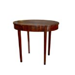 NO RESERVE: Early 19th Century, A mahogany oval occasional table, with chequered inlay