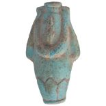 Egyptian, Amarna period or later, A turquoise pendant ceramic perfume holder