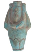 Egyptian, Amarna period or later, A turquoise pendant ceramic perfume holder