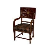 Russian, A fine mahogany armchair, with ormolu accoutrement