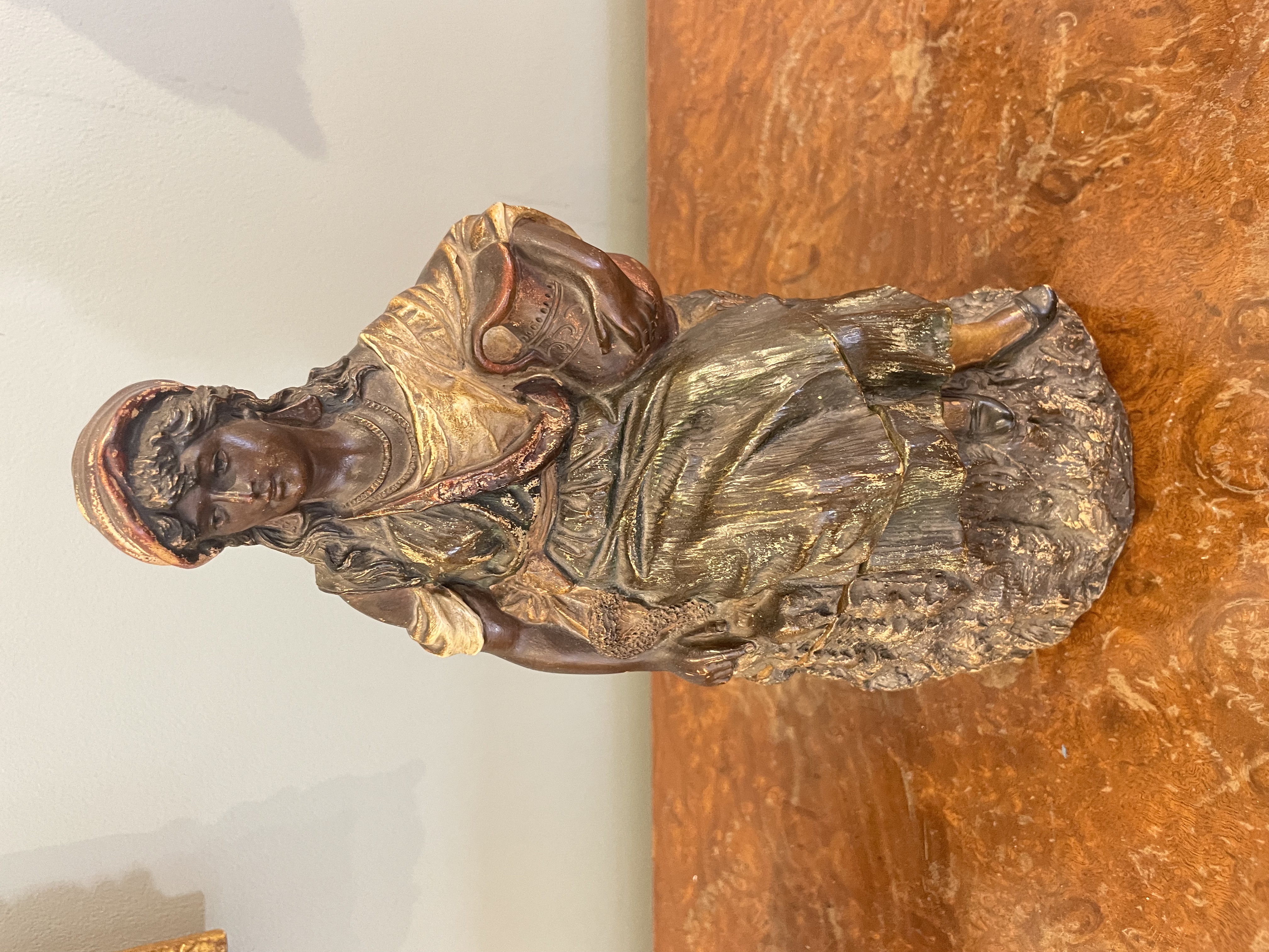 NO RESERVE: 20th Century, A pair of carved wood bookends, carved wood, painted figural tobacco caddy - Image 3 of 7