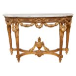 Jacob Brothers, A Louis XVI giltwood and marble-top console table