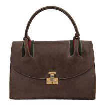 Gucci, Circa 1960s, A brown leather handbag