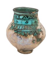 Ayyubid Syria, 12th Century, A Raqqa baluster pottery jar