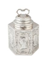 Dutch, Early 20th Century, A silver tea canister