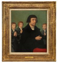 Attributed to Bartholomeus Bruyn The Younger (Cologne, 1530 - 1610), A Choirmaster & his Pupils
