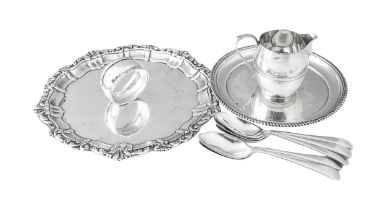 A mixed assortment of silver and silver-plate