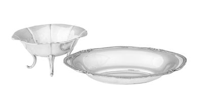 Early 20th Century, A silver bread dish and fruit bowl