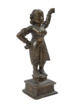 Rajasthan, 19th Century, A bronze figurine of a courtly lady