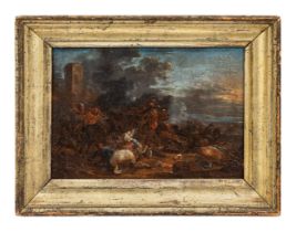 Arnold Frans Rubens (1687 - 1719) A battle scene, possibly Austrian-Turkish wars