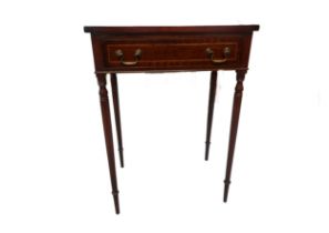 NO RESERVE: A George III style side table, with single drawer and tapered legs