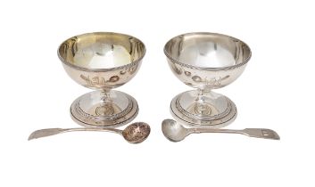 George III, Ann Robertson, A pair of silver salt cellars