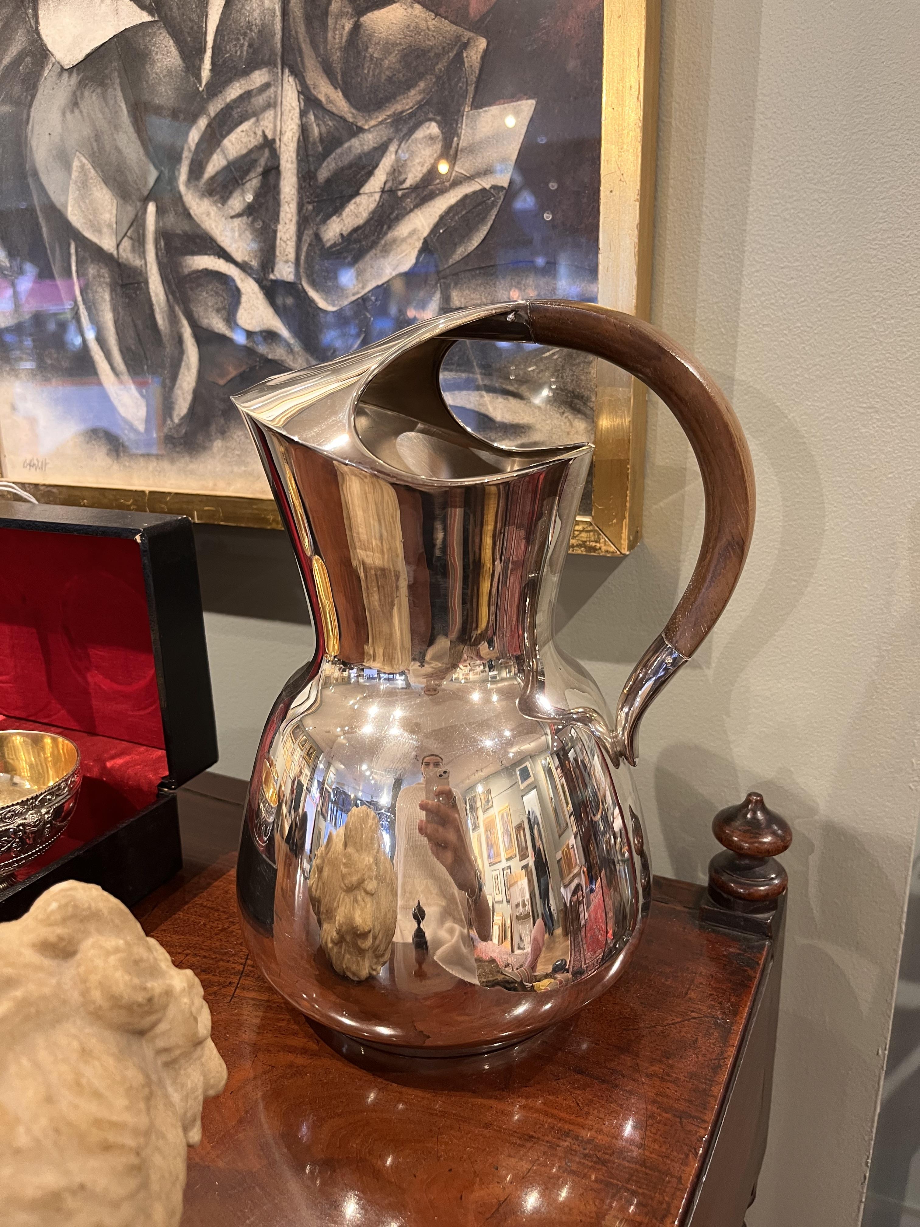 NO RESERVE: Denmark, Mid-Century, A sterling silver water jug - Image 3 of 6