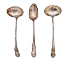NO RESERVE: Early 20th Century, A pair of ladles and a matching serving spoon
