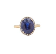 A sapphire and diamond cluster ring