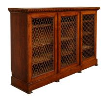 William IV, A large pollard oak library floor bookcase