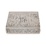 Dutch, Circa 1900, A silver decorative cigarette box