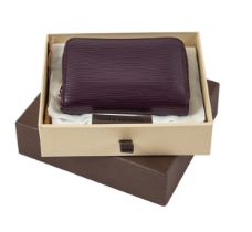 Louis Vuitton, A cassis epi leather zippy coin purse/wallet