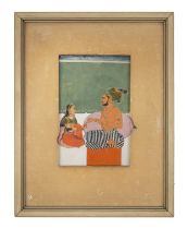 Jodphur School, Late 18th Century, A portrait of a nobleman and his consort