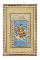 Qajar, 19th Century, An Islamic, possibly Christian, hybrid miniature made for Aqa Haji Muhammad Kir