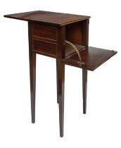 Early 19th Century, English, A near pair of articulated mahogany bedside/side tables