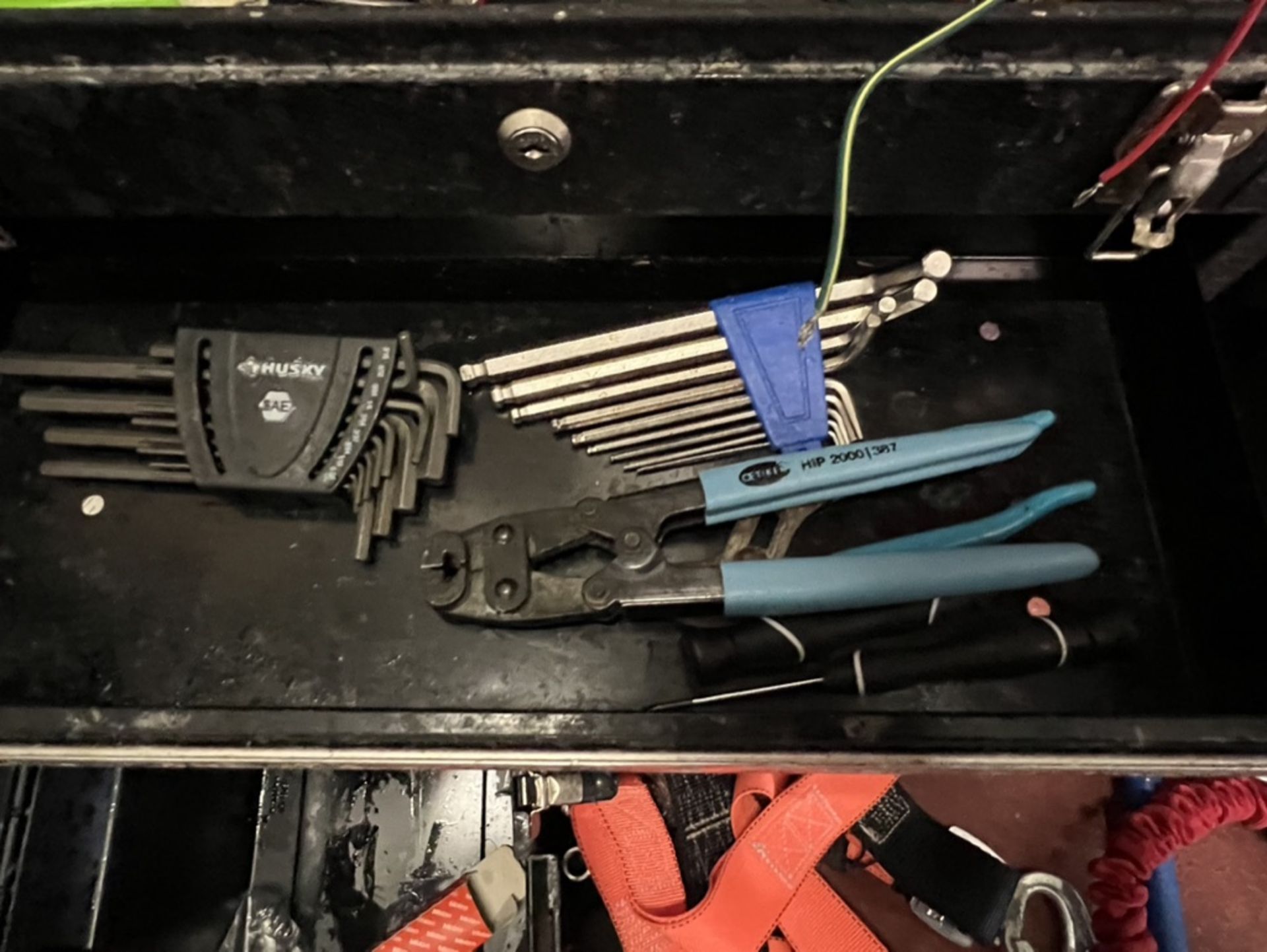 LOT OF: (2) PLASTIC TOOL BOXES, (1) METAL CRAFTSMAN TOOL BOX AND PICTURED SMALL TOOLS, DRILL BITS, - Image 15 of 15