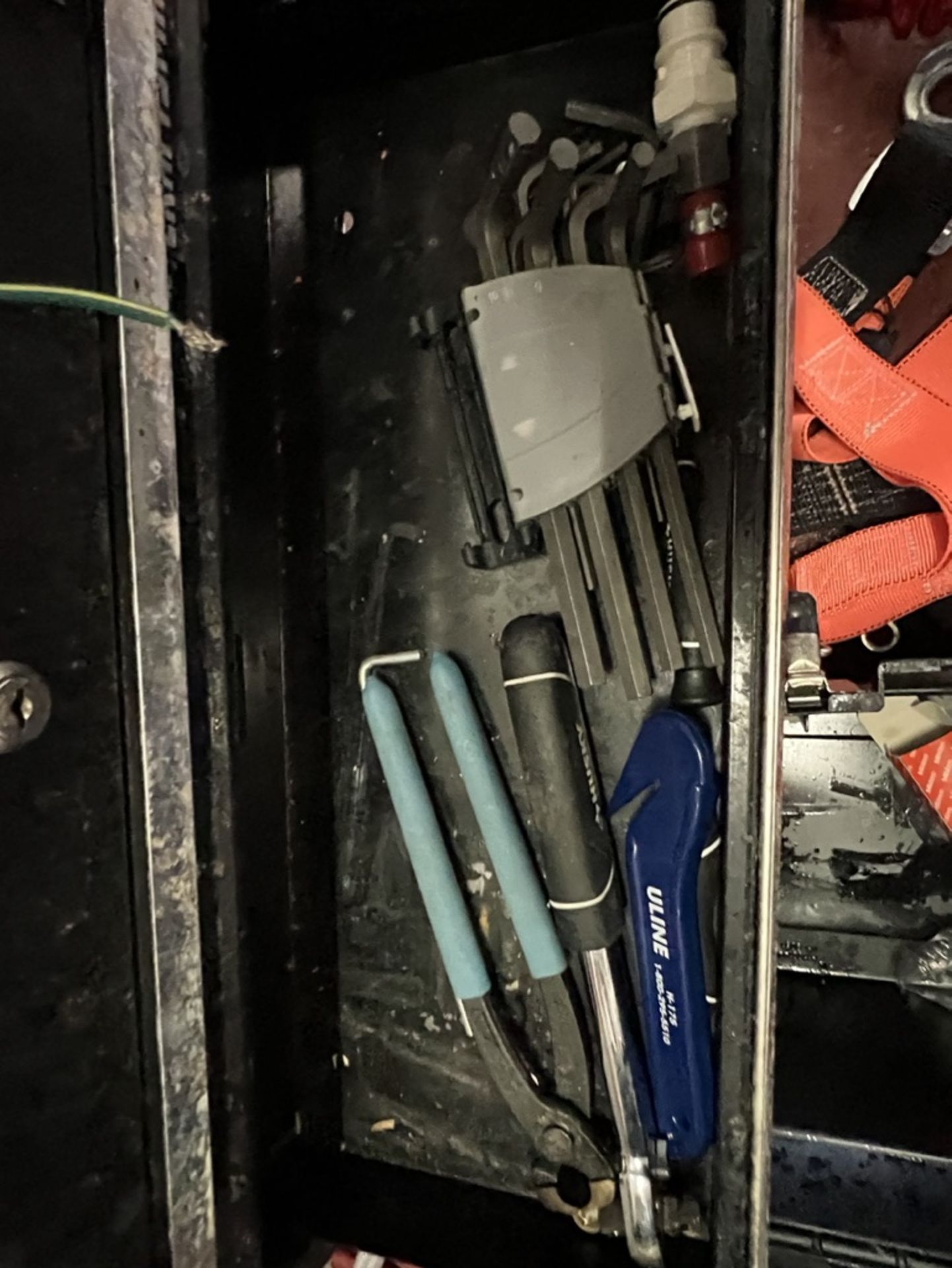 LOT OF: (2) PLASTIC TOOL BOXES, (1) METAL CRAFTSMAN TOOL BOX AND PICTURED SMALL TOOLS, DRILL BITS, - Image 13 of 15