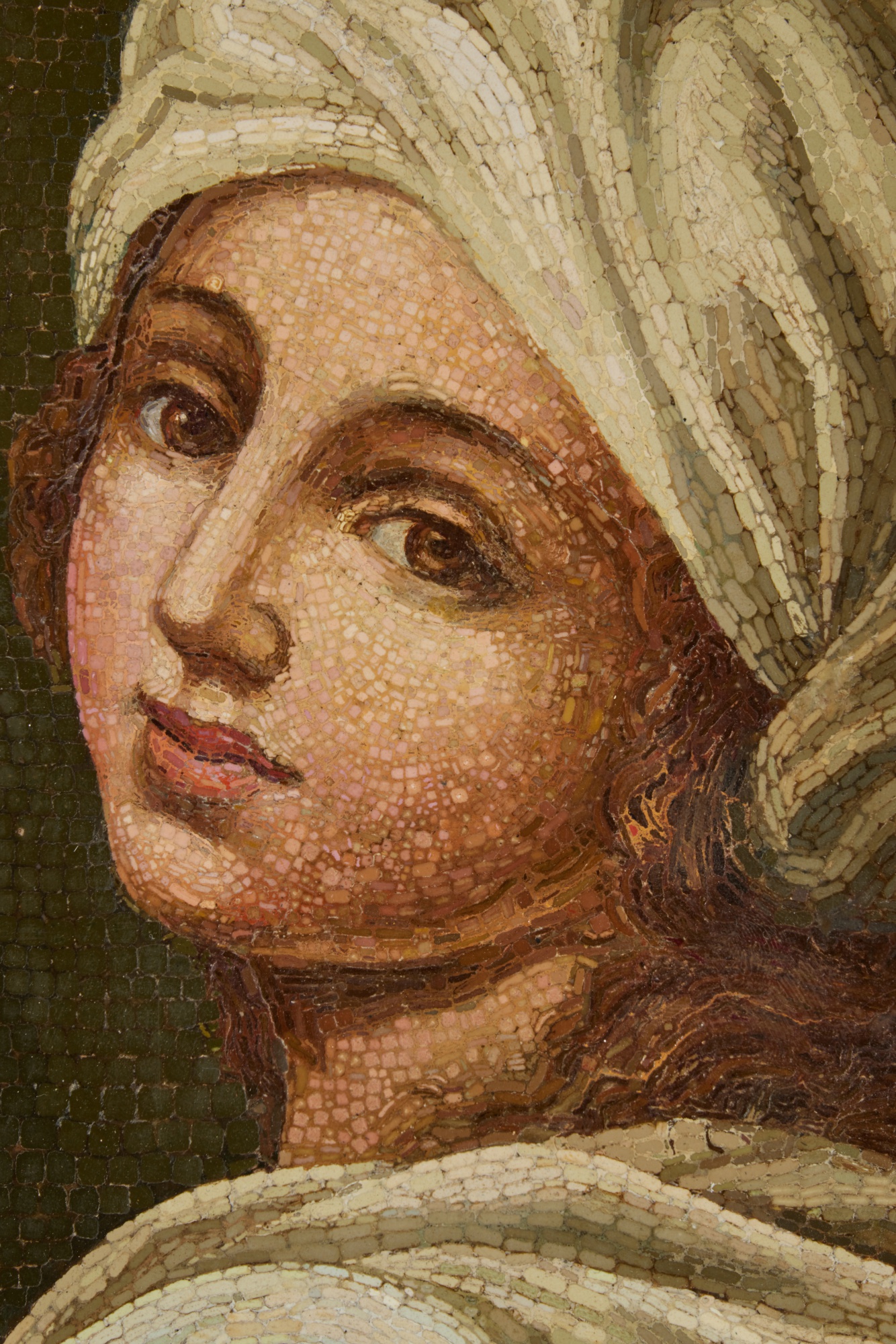 An Italian Framed Micromosaic Portrait of Beatrice Cenci, Rome, 19th Century - Image 4 of 4