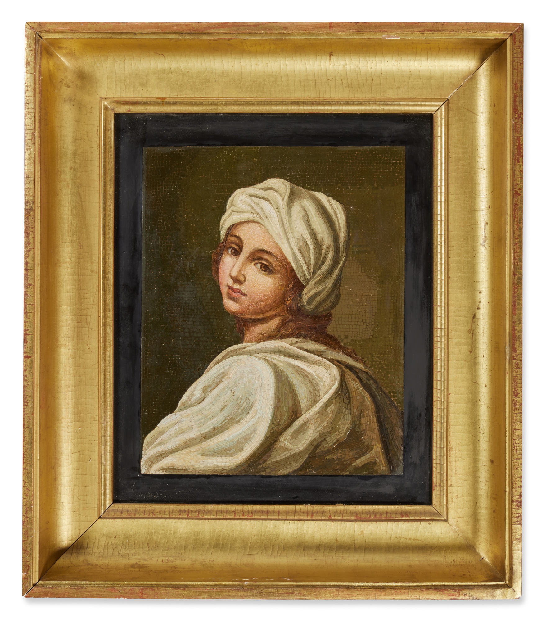 An Italian Framed Micromosaic Portrait of Beatrice Cenci, Rome, 19th Century