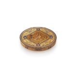 An Enameled Vari-Color Gold Oval Snuff Box Celebrating Love, Swiss or German, Circa 1790-1800