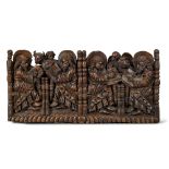 A Large Mexican Carved Walnut Relief, depicting the Four Authors of The Gospels - Matthew, Mark, Luk