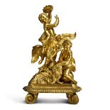 A Louis XIV Gilt-Bronze Allegorical Figural Putti Group, Early 18th Century