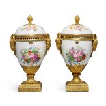 A Pair of Louis XVI Gilt-Bronze Mounted S&#232;vres Porcelain Vases Oeuf, Circa 1785