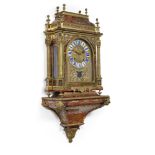 A Louis XIV Tortoise-Shell Veneer and Brass inlaid Boulle Marquetry Bracket Clock, the movement by J